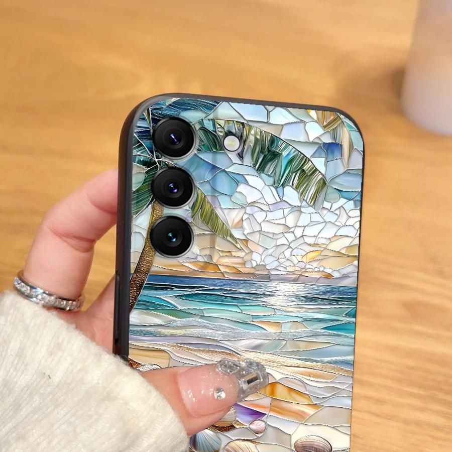 Чехол для телефона Funda для Samsung Galaxy S23 S24 Plus S10 S9 S20 S21 FE Note 20 Ultra 8 9 10 S25 Ultra с рисунком «Морской пейзаж»