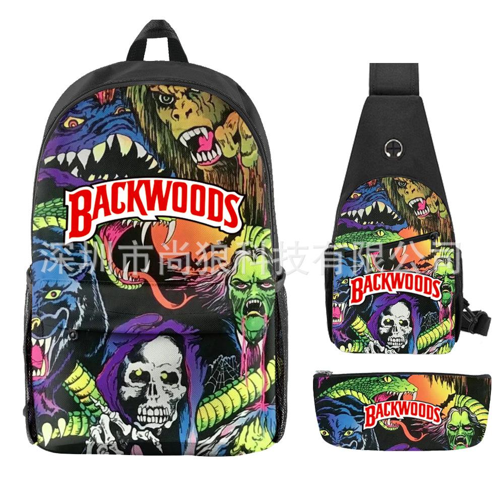 Школьный рюкзак для ученика Backwoods Рюкзак Сумка через плечо Школьная сумка Рюкзак большой емкости Водонепроницаемый рюкзак
