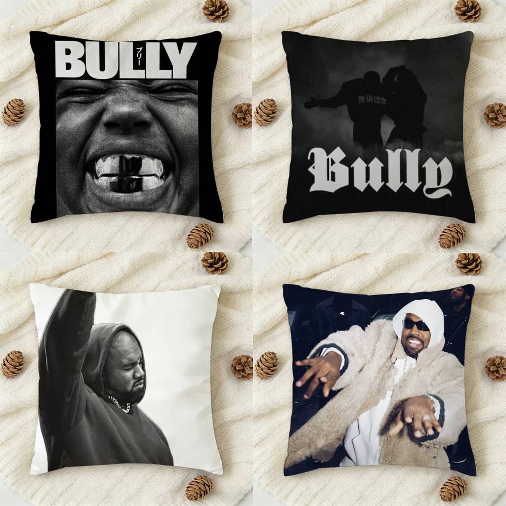 KKanye YE West BULLY Doublesided Printed Square Decorative Cushion Cover for Sofa Living Room Home Decor