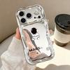 Милый Чехол-Астронавт с Луной для Телефона iPhone 17 Pro Max Air 16e 16 15 14 13 Pro Max 12 11 Ударопрочный Роскошный Покрытие Мягкий ТПУ Чехол