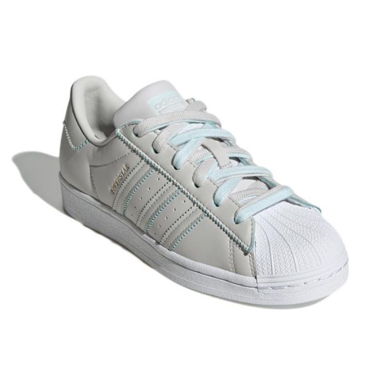 adidas Женские кроссовки Superstar Grey Grey-One Gold-Metallic Почти Blue GX2010