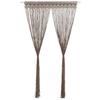 VidaXL Macrame Curtain Taupe 140x240 Cm Cotton