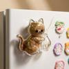 Transparent Cat Hair Craft Fridge Magnet DIY Pet Memorabilia for Distinctive Household Decor