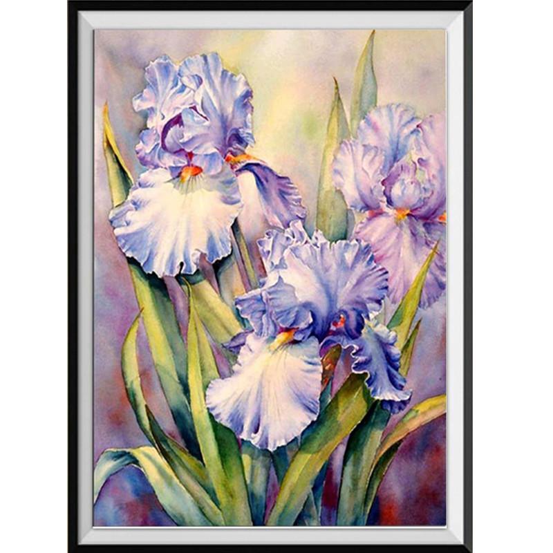 5D DIY Алмазная картина Красивые цветы Фотографии Алмазная вышивка Набор для вышивки крестом Полный горный хрусталь Мозаика Домашний декор