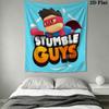 Stumble Guys Chaos Wall Hanging Printed Fabric Blanket Decorative Tapestries for Bedroom Living Room Home Decor