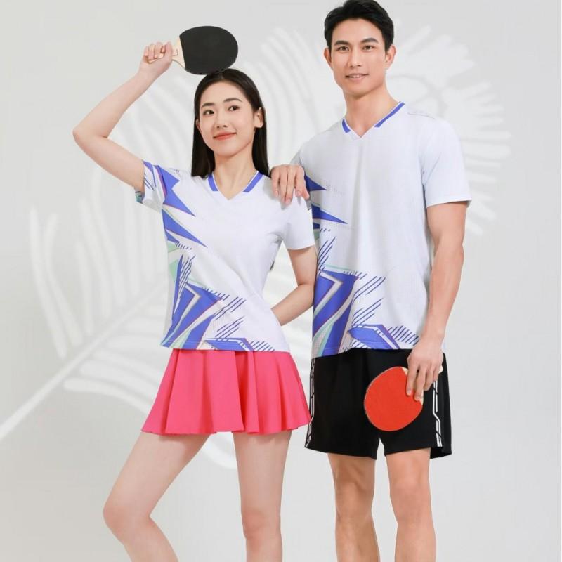Quick-Dry Spandex Training Uniform Kids Adults Table Tennis Badminton Volleyball Pickleball Sportswear Set