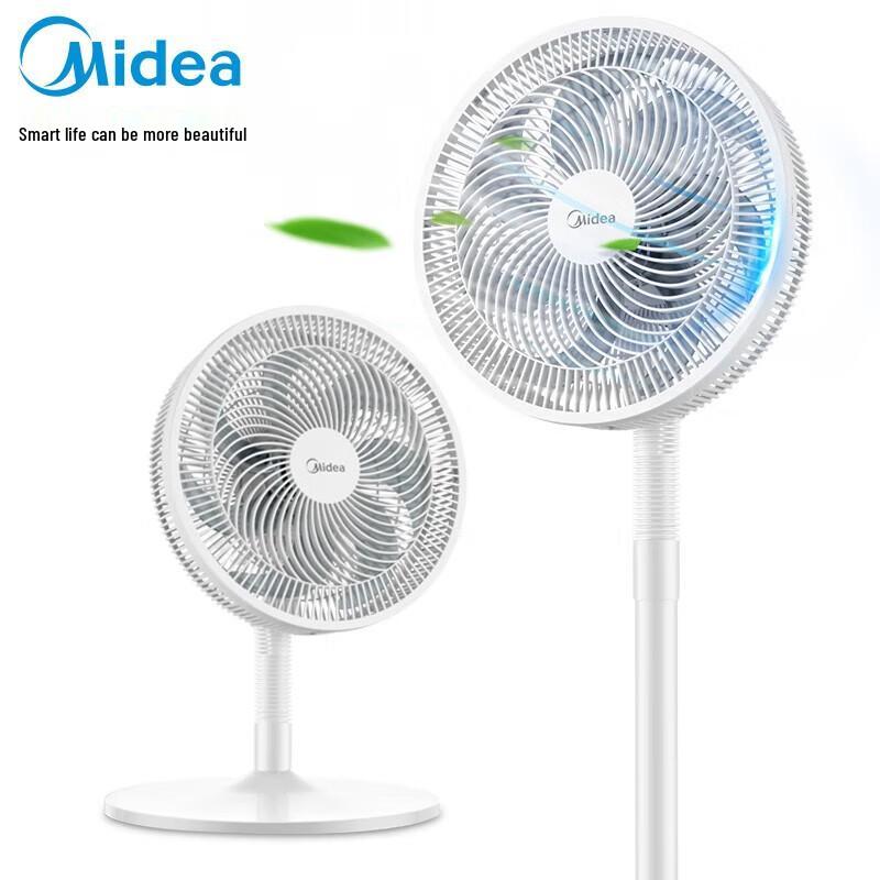 Midea 12-дюймовый тихий электрический вентилятор двойного назначения, штепсель CN (адаптер в комплекте)