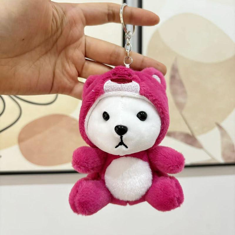Adorable Plush Bear Keychain Toy Soft And Cute Stuffed Animal Gift For Kids