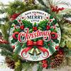 Vintage Christmas D Relief Art High Definition Metal Wall Art Set of  Retro Round Iron Sheet Decor Includes Santa Truck Sno