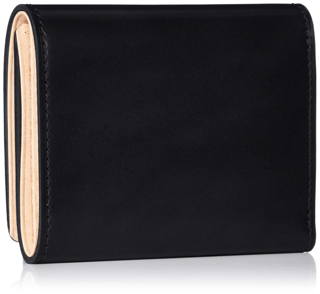 Компактный кошелек-трифолд Prairie Smart (с кошельком для монет) из натуральной кордовановой кожи, Prairie Ginza, черный