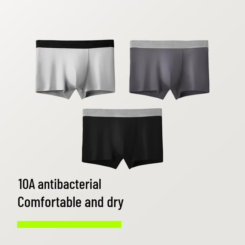 Men's Breathable Antibacterial Pure Cotton Boxer Briefs
