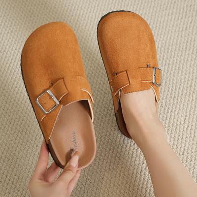 Модные женские тапочки, новые модные тапочки Baotou Cork Clogs, уличные сандалии с поддержкой свода стопы, классические пляжные домашние мюли, женские тапочки