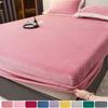 Warm and Thick Elastic Fitted Sheets Adjustable Flannel Winter Mattress Cover Velvet Bed Linens, 150/180/200 Multi Sizes