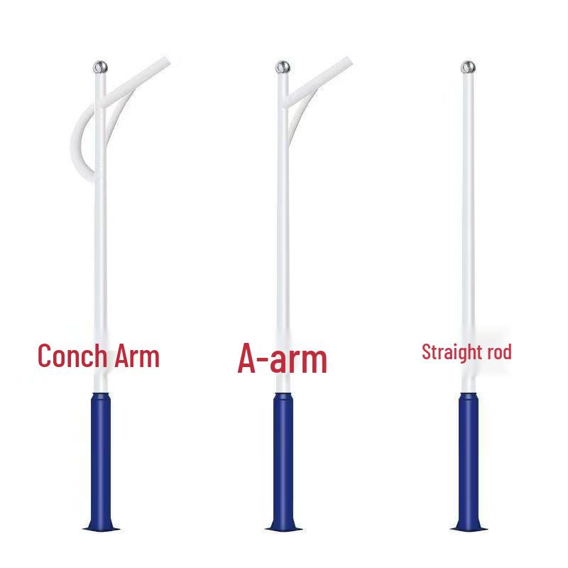 Cross-Border Solar Split Street Light Pole, Galvanized, 3-6 Meters, for New Rural Roads