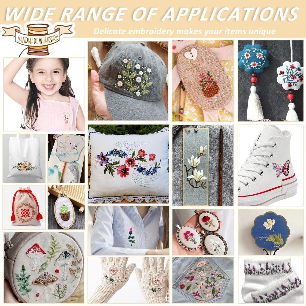 4 Sheets Wash Away Embroidery Patterns Stick and Sew Patterns Hand Sewing Lover