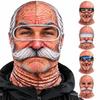 Маска для лица полного покрытия 3D с принтом лица Зимняя маска-чехол для улицы/Велосипеда/Шуток/Вечеринки
