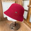 New autumn and winter texture bucket hat, women's woolen fabric bucket hat, small commuter basin hat