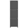 Cube Shelf with 9 Fabric Bins Gray 103 x 30 x 107.5 cm Fabric