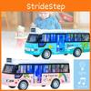 Vibrant Plastic Inertia Bus Toy With Flashing Lights And Music For Boys And Girls