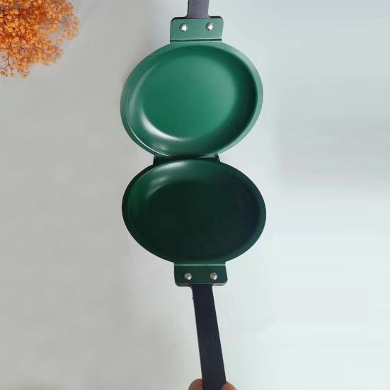 Двусторонняя сковорода для блинов с крышкой, антипригарное покрытие, двусторонняя сковорода для идеальных блинов из нержавеющей стали