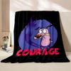 6 Размеров C-Courage Трусливый Пес Принт Плед Теплый Мягкий и Удобный Домашний Дорожный Плед Покрывало для Дивана Кровати Подарок