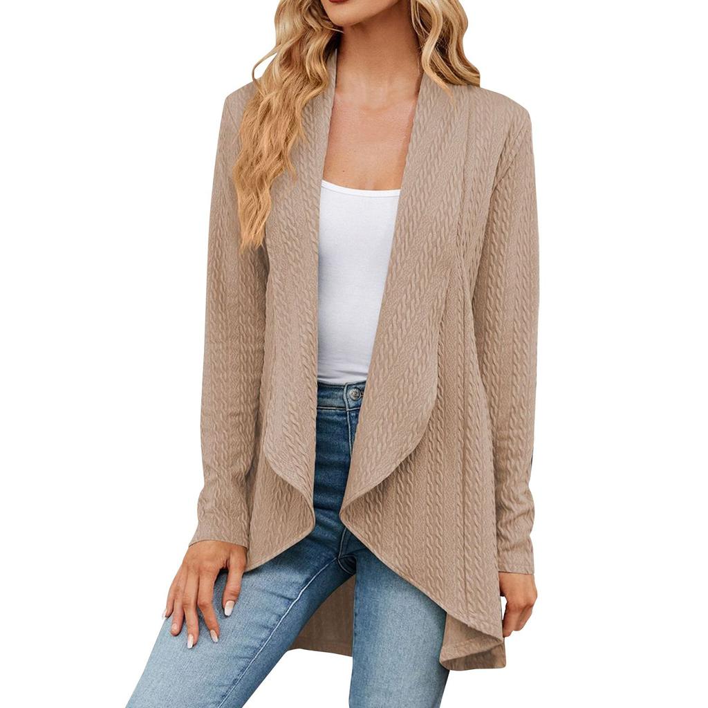 Женский модный повседневный удобный кардиган с длинным рукавом