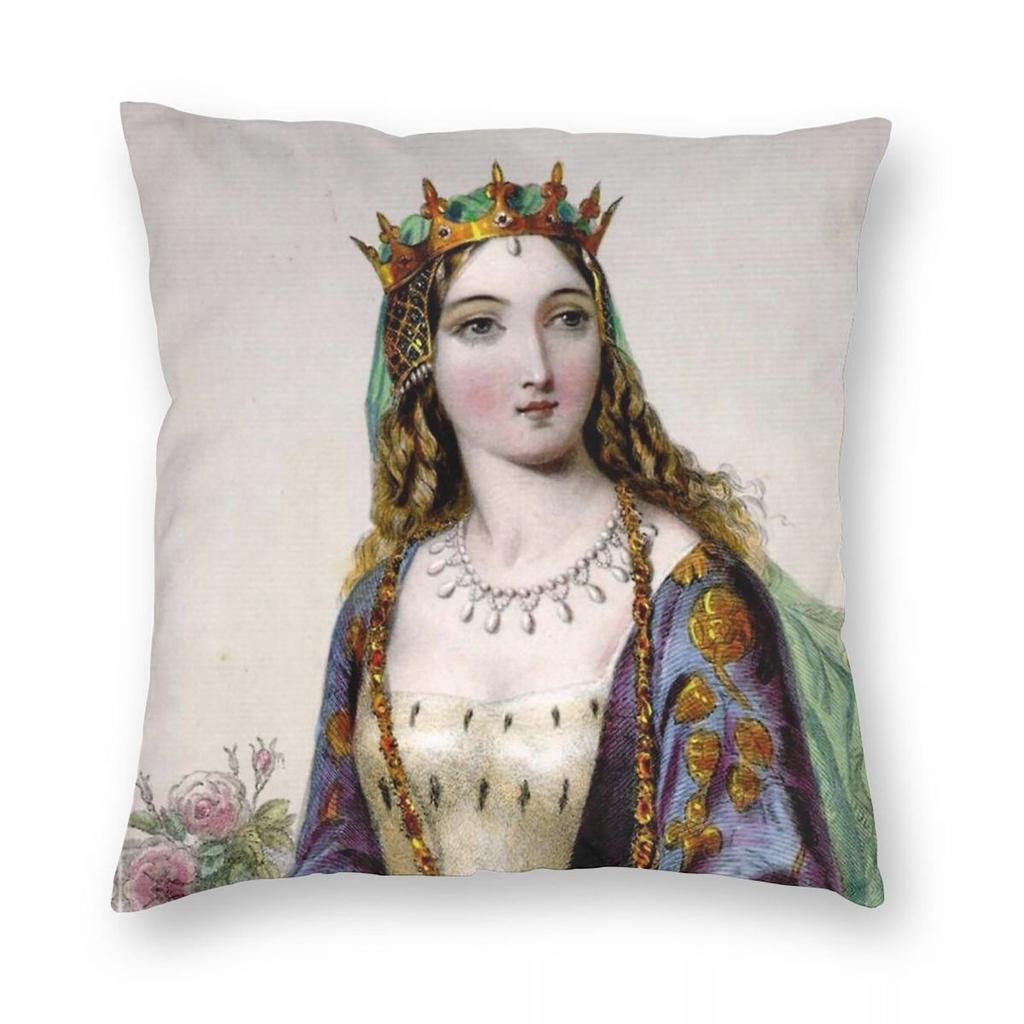 Margaret Of Anjou Queens Of England Square Pillowcase Polyester Linen Velvet Printed Decorative Throw Pillow Home Cushion Cover