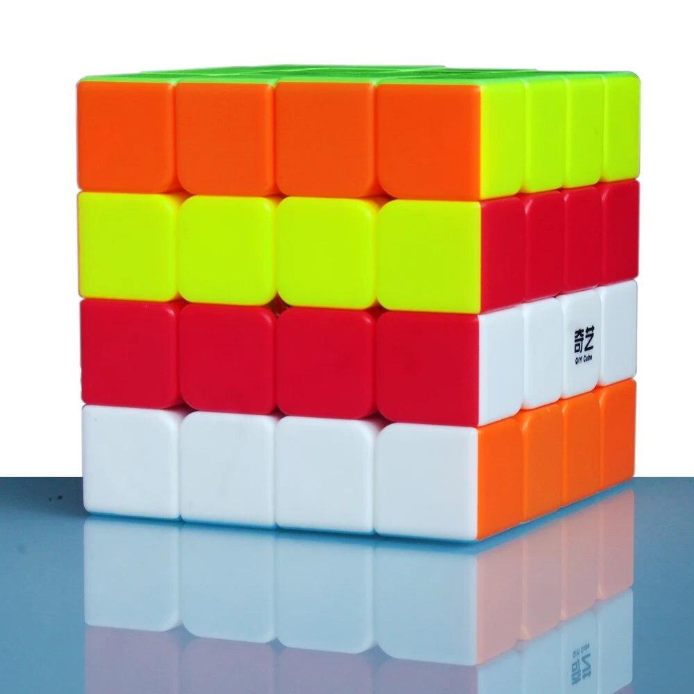 Кубический QiYi Magic Cube без наклейки, головоломка Twist QuYi 4x4 QiYuan S Qi Yi IQ 44cube QlYl QY, детская интеллектуальная игрушка для детей 7-8 лет