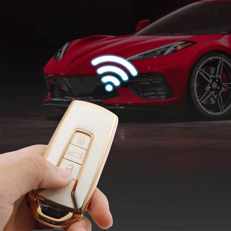 Мягкий чехол для ключей из ТПУ для Vw Volkswagen Touareg 2019 2020 2021, брелок для ключей, защитное кольцо, аксессуары