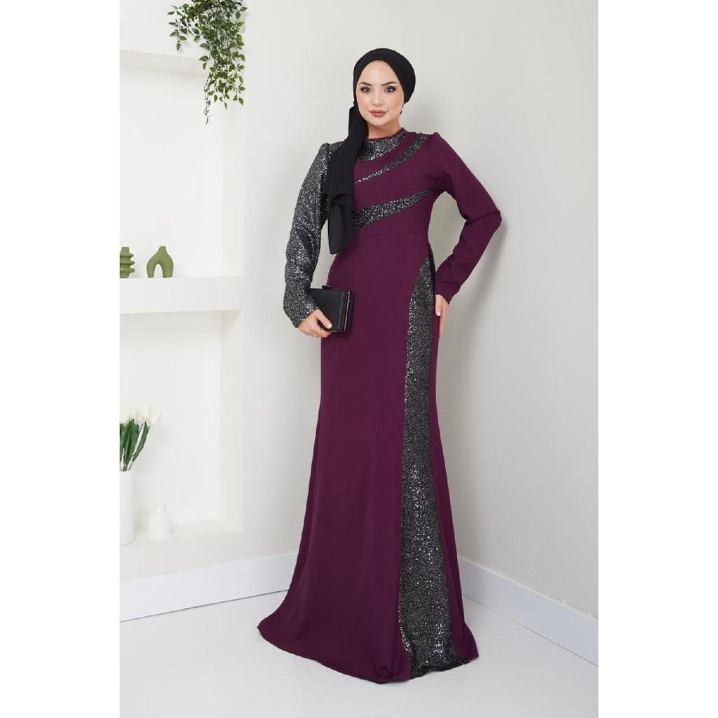 Женская одежда Вечернее платье Модное платье-рыбка с пайетками 2710 Черный