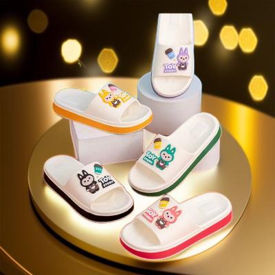 Летние женские тапочки с рисунком лягушки, сверхлегкие домашние тапочки для дома и улицы, нескользящие тапочки с толстой подошвой для домашнего использования