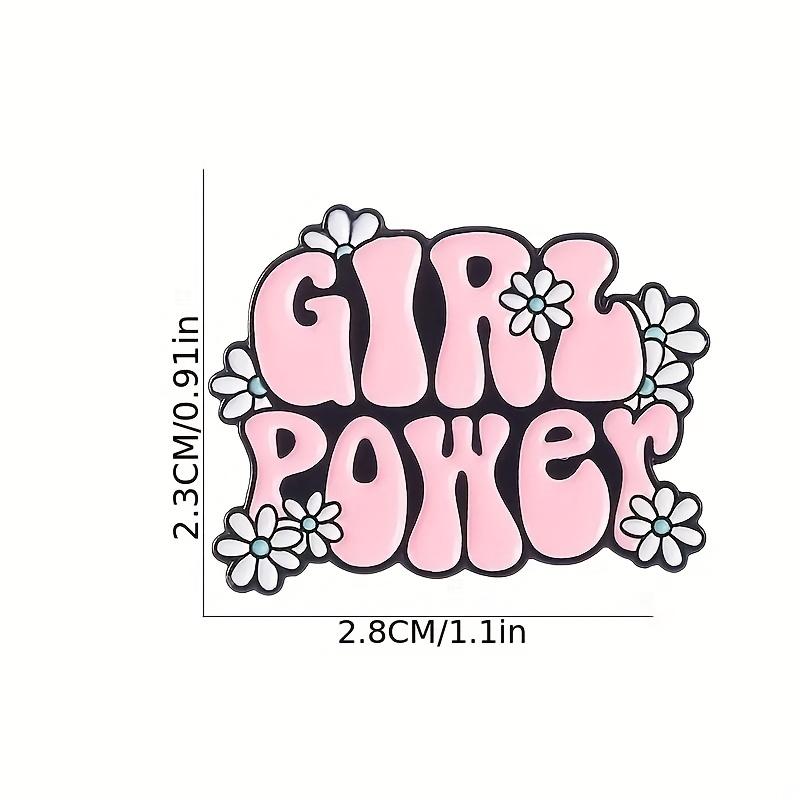 1 pack Girl Power Brooch Enamel Brooch Enamel Brooch Oil Drop Brooch Clothing Accessories Buckle Needle Japanese Small Mini Neckline Pin Enamel Gi