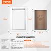Pet Door for Wall with Lock and 3 Magnetic Flap System Metal Frame Small