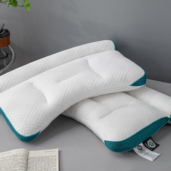 Ergonomic Neck Support Pillow Cervical Protection Memory Foam Pillows for Side Back & Stomach Sleepers Breathable Neck Rest Cushion for Bedroom Hotel