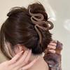 Snake-shaped Hair Claw Frosted Textures Large Hair Clip Strong Grip Back Head Hair Claw Shark Shower Hair Clamp Hair Styling Tool