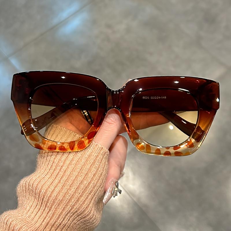 New Gradient Cat Eye Fashion Sunglasses for Women - Trendy Anti-Reflective Fashion Shades with Color Block Design,Beach & Party