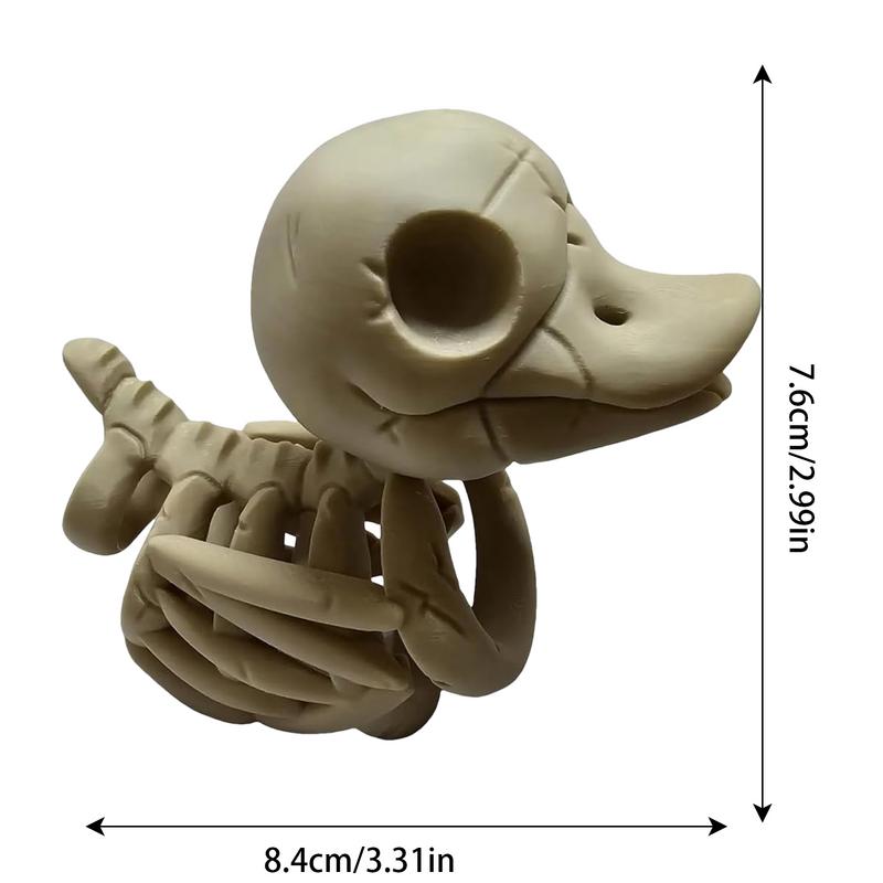 Декор в виде статуэтки скелета на Хэллоуин, реалистичная фигурка скелета утки, жуткие коллекционные украшения в виде утки, аксессуары для украшения автомобиля