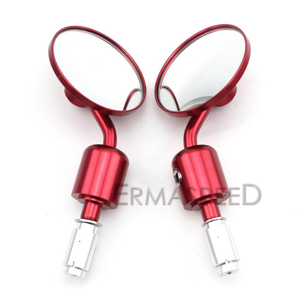 Алюминиевое зеркало для мотоцикла с ЧПУ, 7/8 дюйма, 22 мм, универсальное зеркало на руле для мотоцикла, уличного велосипеда, скутера, мото