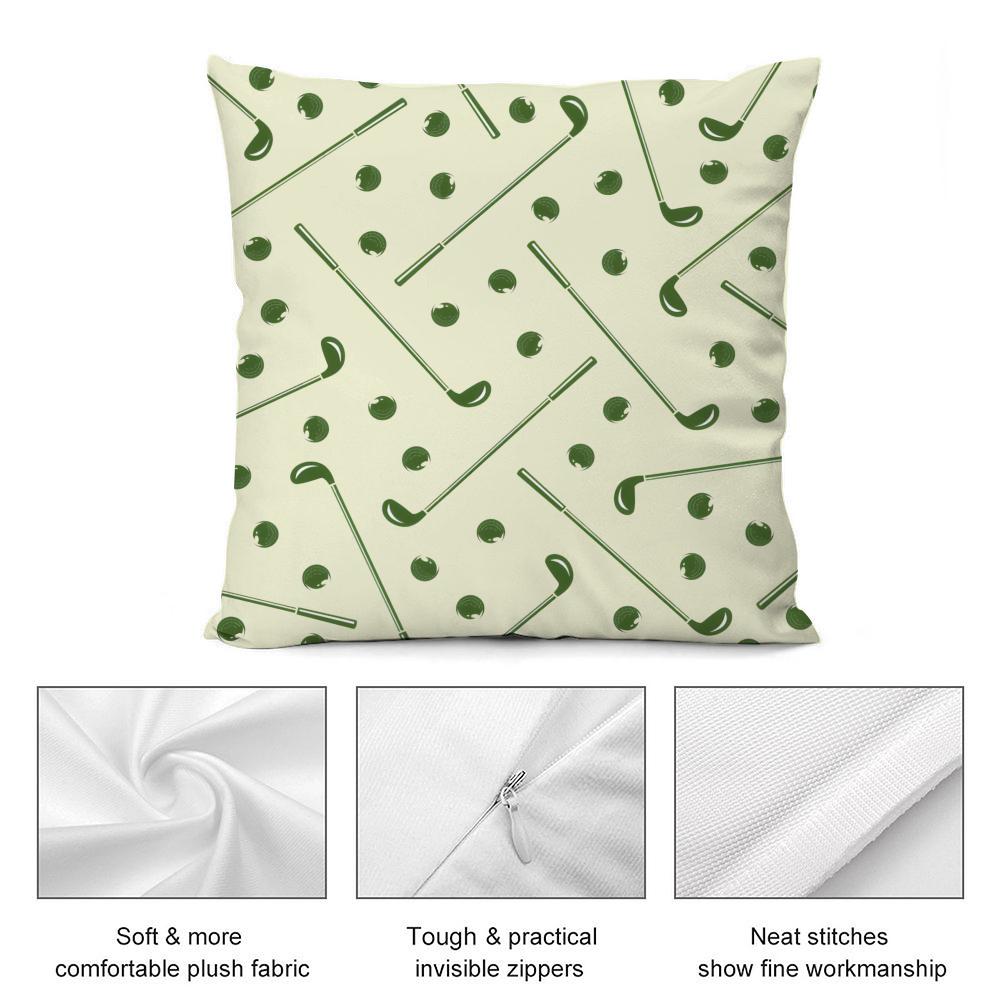 Retro Golf Cushion Cover Soft Plush Fabric DoubleSided Printed Cushion Covers for All Seasons Modern HomeDecor Gift