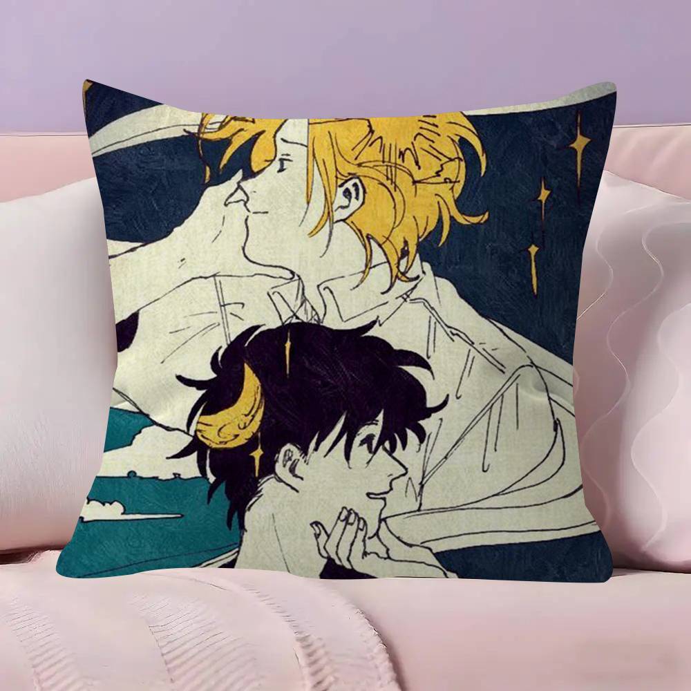 Аниме про преступность BANANA FISH Подушка Чехлы для подушек Мультяшный Декоративный для дивана Домашний Двусторонний принт Короткий плюш Милый чехол для подушки