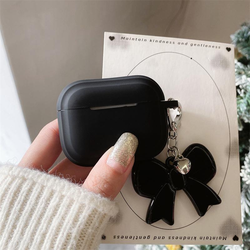 Однотонный бант в корейском стиле подходит для защитного чехла AirPods Pro 1-го поколения, чехла для Bluetooth-наушников Apple Pro 1-го поколения