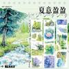 many washi pet tape roll Flower Tree Lotus Leaf He Tiantian Lotus Flower Deeply Leisure on the West Pavilio