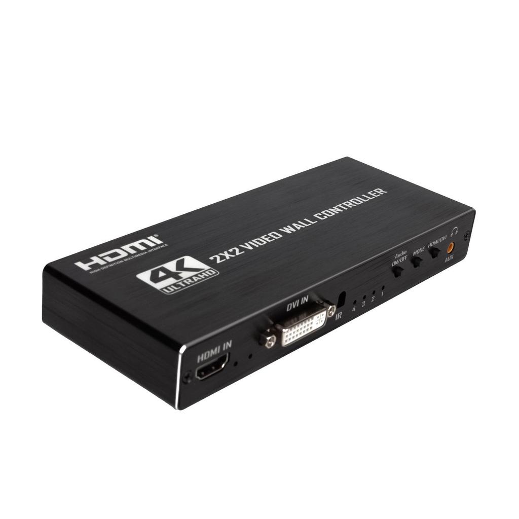 HDMI 1-в-4 Сшиватель видеоэкранов: Бесшовно объедините четыре монитора в один дисплей.