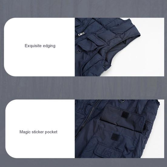 Мужской жилет с V-образным вырезом, без рукавов, на молнии, жилет с несколькими карманами, однотонный ветрозащитный теплый пуховый жилет, куртка