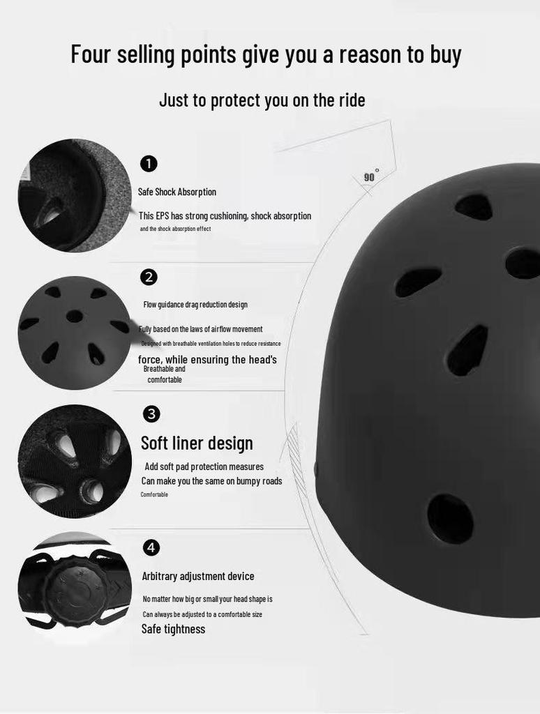 Multi-Sport Safety Helmet for Skating, Cycling, Climbing, and Outdoor Activities