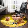 1pc Number 7 Soccer5 Carpet, Round Rug, Comfortable, Suitable for Entryways, Living Rooms, Office, And Bedrooms, Christmas Decoration