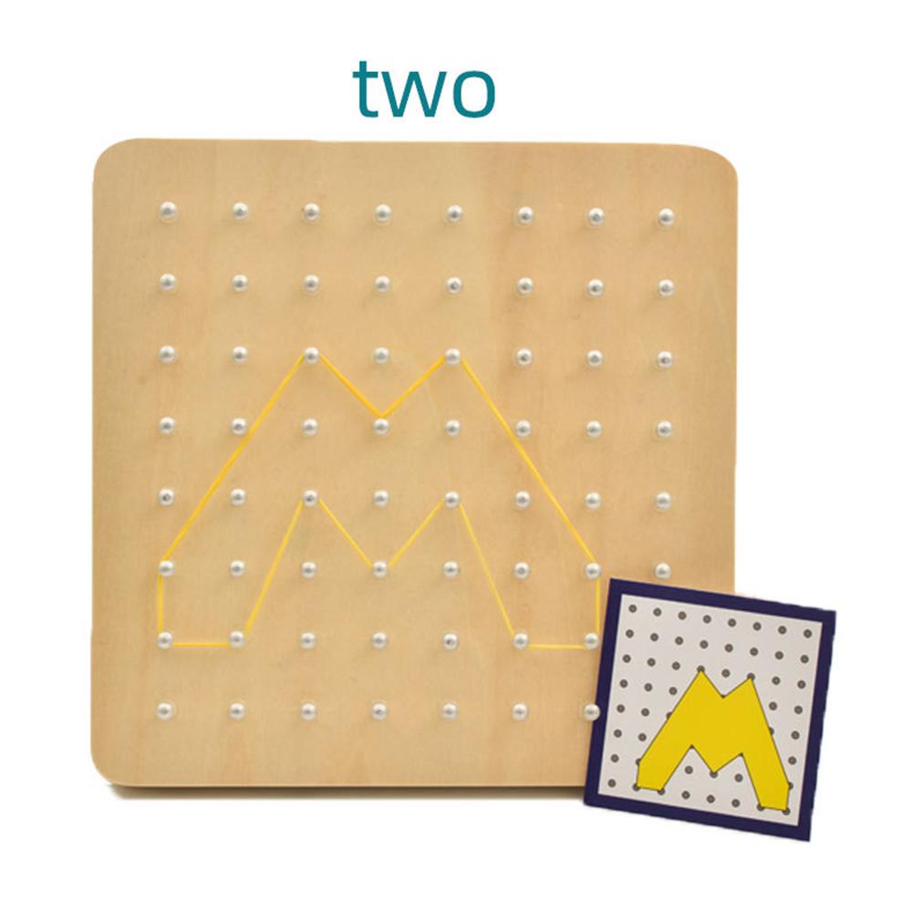 Wooden Geoboard Motor Skills Toy Matrix 8x8/7x7 Early Development Toy for Kids 3 Years Old and Up Gift for Boys and Girls