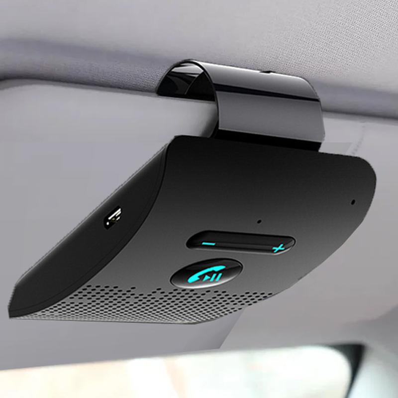 Bluetooth 5,0 динамик громкой связи автомобильный комплект солнцезащитный козырек клип беспроводной аудиоприемник громкая связь громкий MP3 музыкальный плеер двойной микрофон