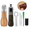 Leather Sewing Kit DIY Leather Sewing Awl Needle with Copper Handle Set Leather Canvas Tent Shoes Repairing Tool Nylon Thread