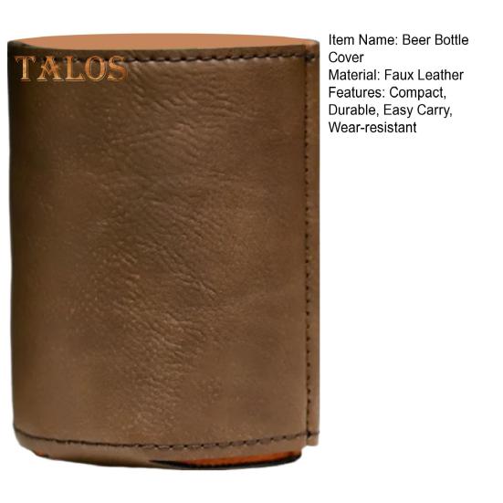 Чехол для пивной бутылки для папы, рукав из искусственной кожи, сохраняет напитки холодными, отличный подарок на День отца, день рождения или любой особый случай
